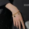 2 layer chain with charms bracelet