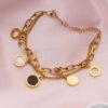 2 layer chain with charms bracelet - Image 3