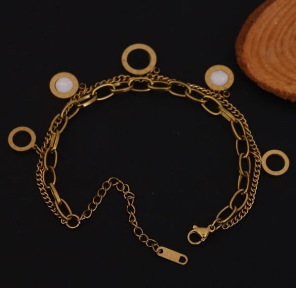 2 layer chain with charms bracelet - Image 4