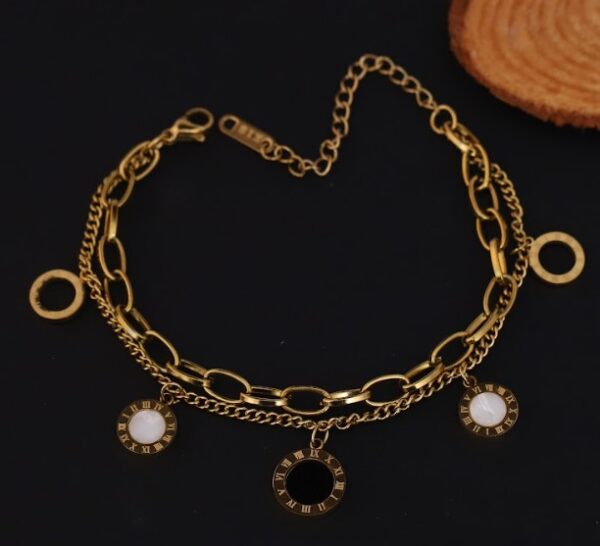 2 layer chain with charms bracelet - Image 5