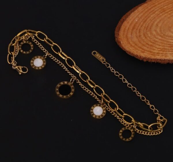 2 layer chain with charms bracelet - Image 6