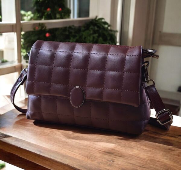 Elegant Navy Quilted Shoulder Bag