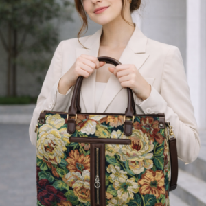 Elegant Floral Printed Handbag